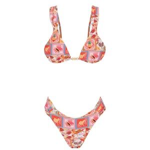 Escape to Paradise Ruched Bikini Set-Coco Brazil Size ‎ Large New